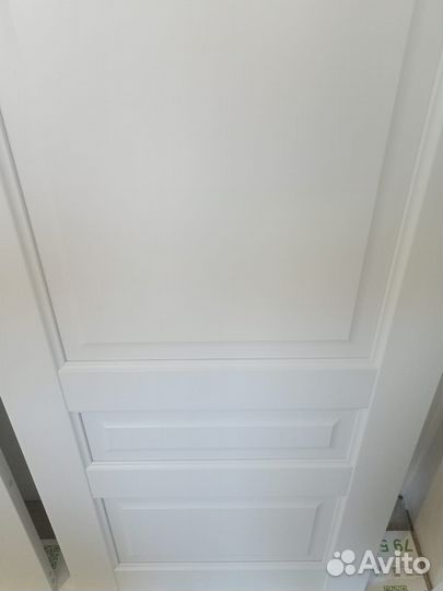 Двери межкомнатные цвет платина/Белый