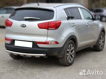 Защита заднего бампера Киа Спортейдж 2010-2015г.в