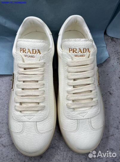 Кеды женские Prada кожа