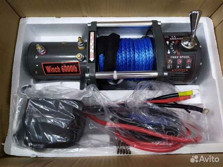 Лебедка Electric Winch 6000lbs синтетический трос