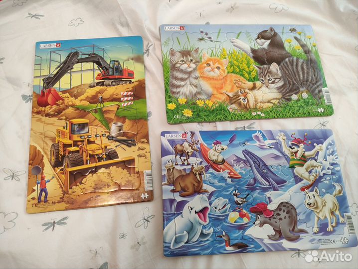 Пазлы larsen и пазлы деревянные для малышей