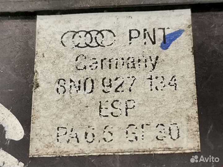 Кнопка ASC / ESP Audi TT 8N 2001 8N0927134