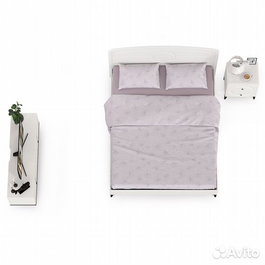 Мебель для спальной комнаты Валенсия № 11, цвет белый шагрень/чёрный