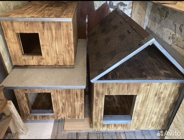 Теплая будка для собак крупных пород