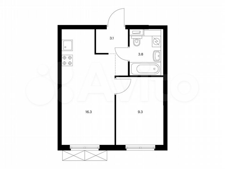 1-к. квартира, 32,5 м², 11/33 эт.