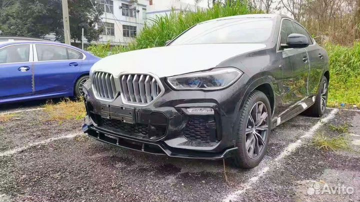 Сплиттер губа переднего бампера BMW X6 G06