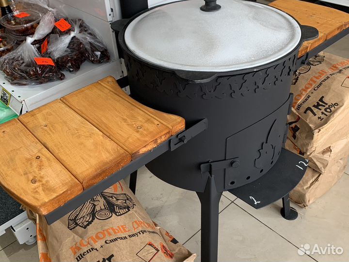 Печь и казан премиум комплект