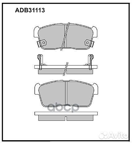 Колодки тормозные дисковые перед ADB31113