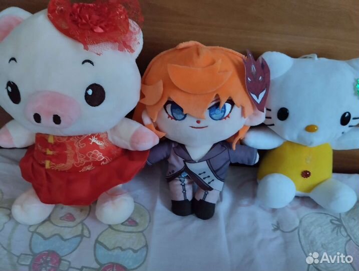 Мягкие игрушки fnaf huggy wuggy hello kitty