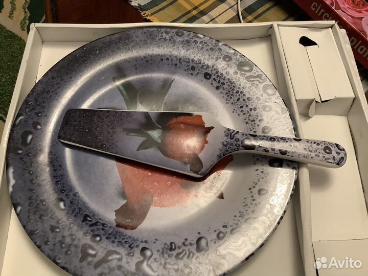 Набор для торта блюдо и лопатка