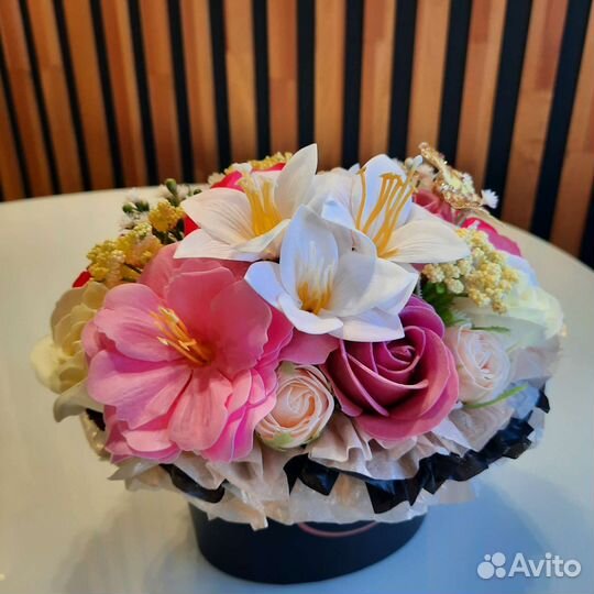 Букет из мыльных цветов