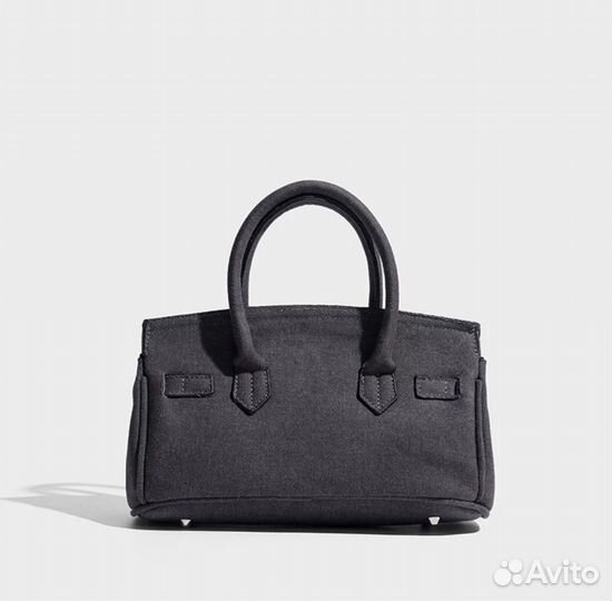 Джинсовая сумка в стиле hermes birkin mini