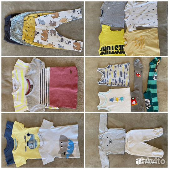 Брендовые вещи пакетом (47 шт) на 74;80;82 до 1 г