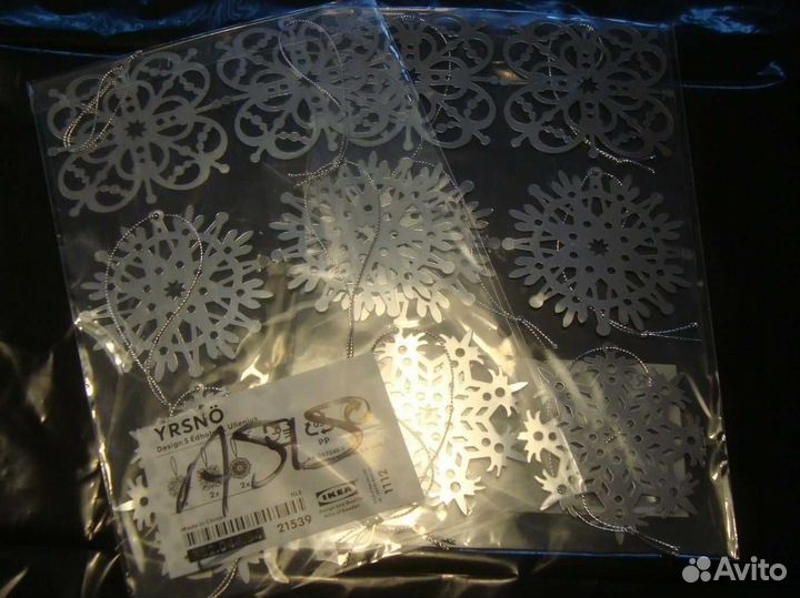 Акриловые снежинки IKEA yrsnö