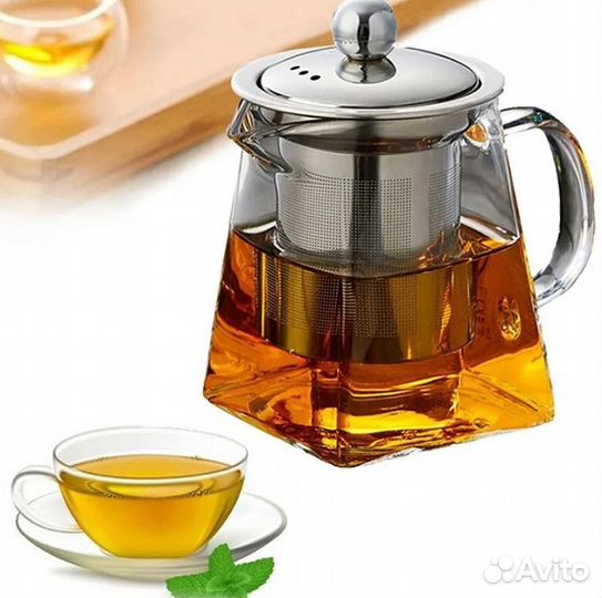 Чайник стеклянный заварочный Пирамида