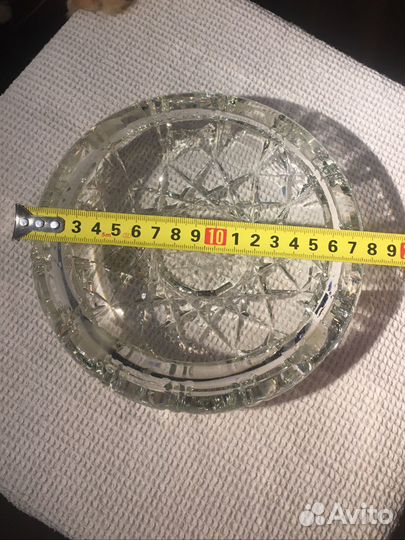 Хрустальная пепельница СССР большая