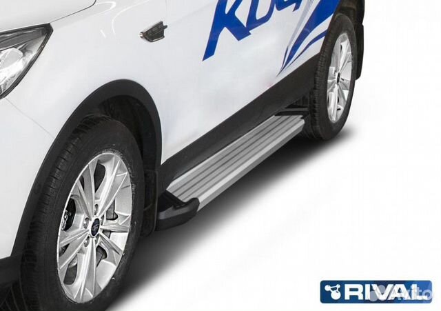 Пороги-подножки Ford Kuga 2016-2019 Silver
