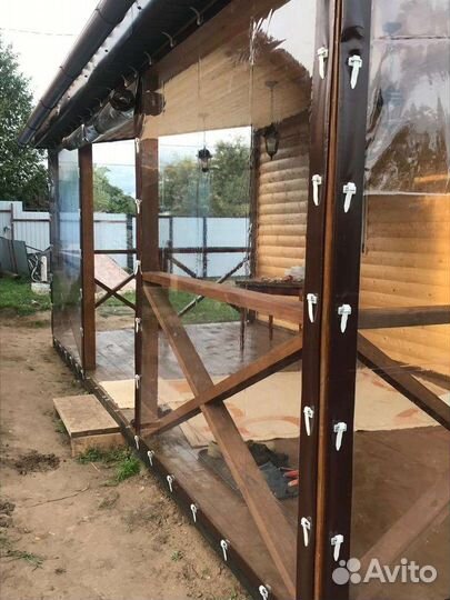 Мягкие панорамные окна на беседку