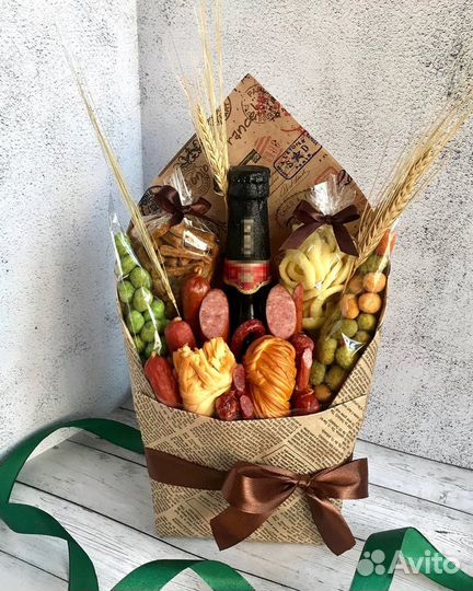 Подарок мужчине, съедобный букет