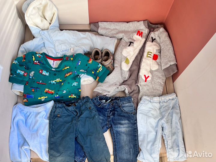 Детские вещи в отличном состоянии пакетом 68-74