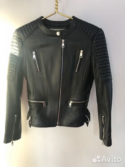 Кожаная куртка косуха Burberry люкс