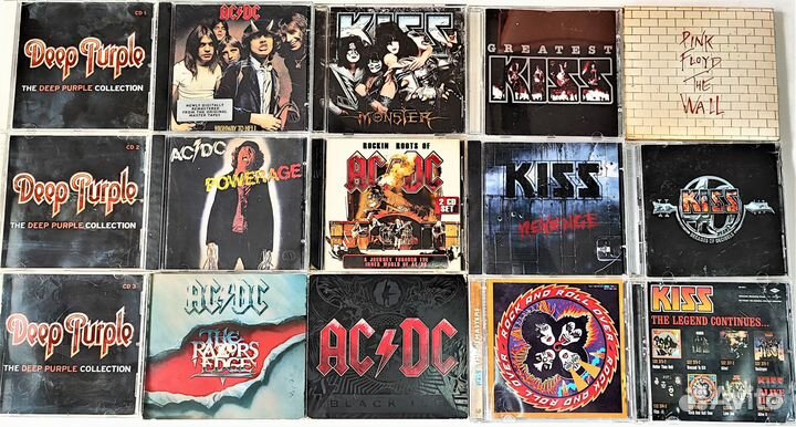 Музыкальные CD диски AC/DC kiss nirvana и др