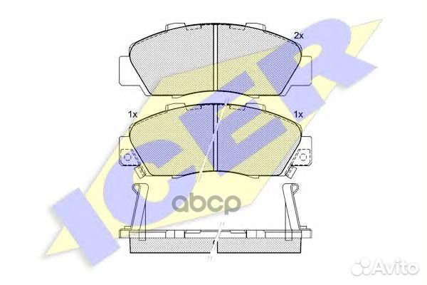 Колодки передние honda Accord, Civic, CR-V icer