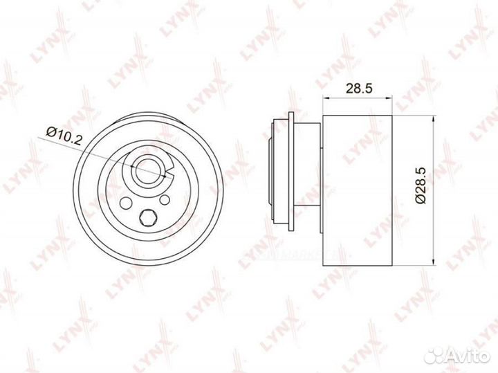 Lynxauto PB-1045 Ролик натяжной ремня грм