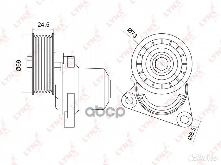 Ролик натяжной приводного ремня PT3026 lynxauto