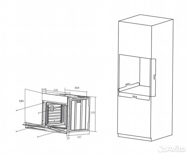 Электрический духовой шкаф новая