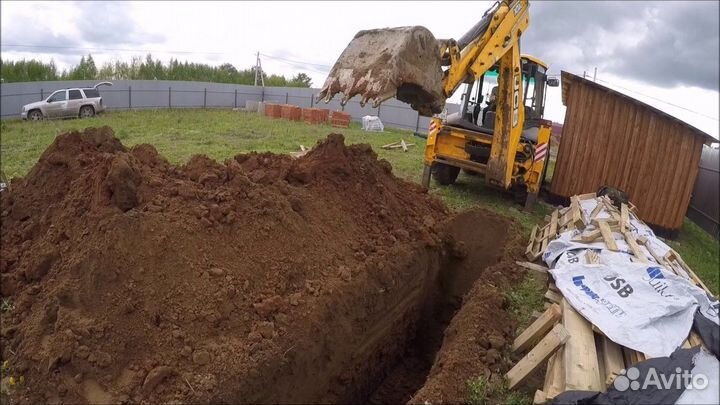 Экскаватор погрузчик Гатчина. Аренда трактора