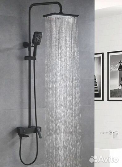 Душевая система Rose R2736H, черный