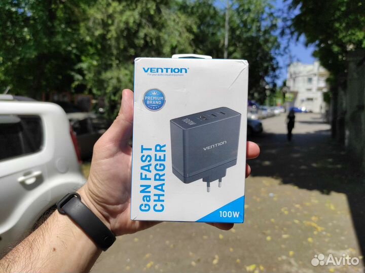 Зу Vention Ultra 3-Port USB 100W Black