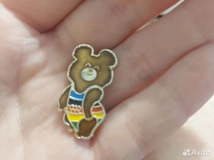 Значок олимпийский мишка