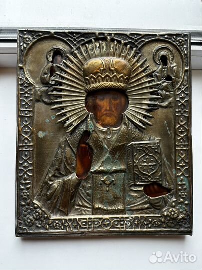 Икона Николай чудотворец зимний 32х27 см