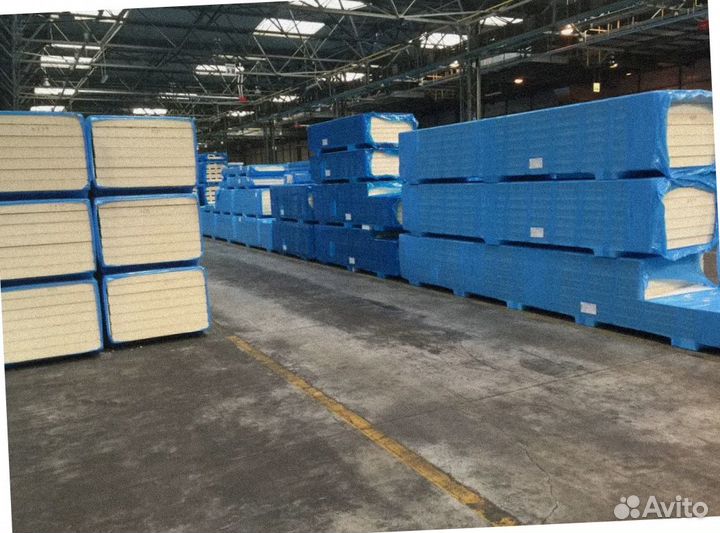 Сэндвич панели (стеновые) утеплитель PIR от 200 м2