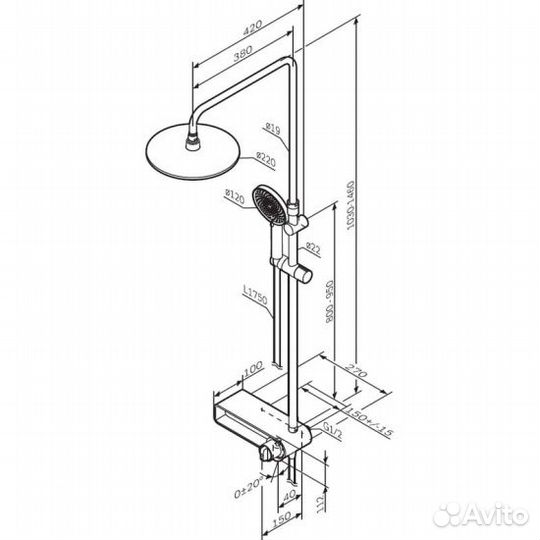 Душевая система AM.PM X-Joy F0785A700