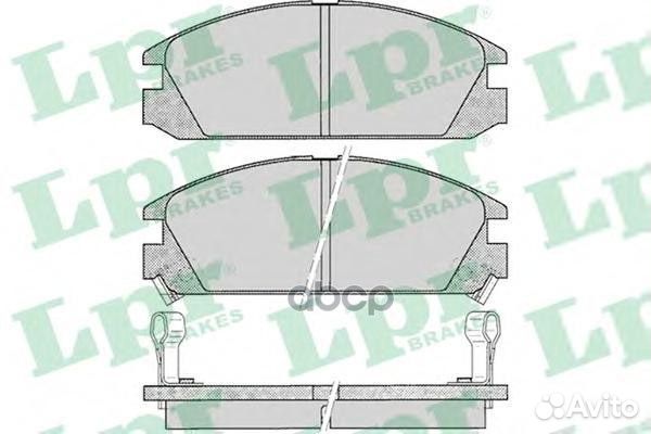 Колодки тормозные honda accord 85-89 передние 4