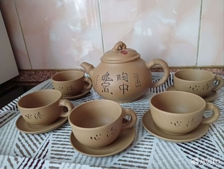 Кофейный набор из глины