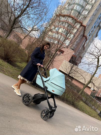 Коляска mirelo bonita 3 в 1 бирюзовая б/у