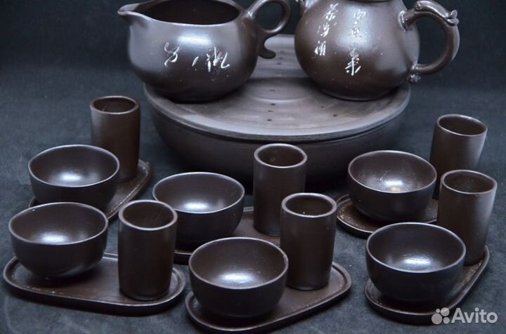 Чайный Сервиз из глины 21 предмет