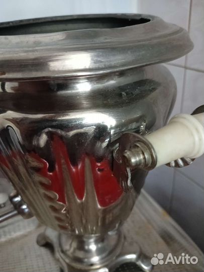 Самовар электрический СССР с подносом
