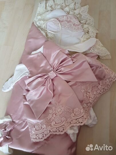 Комплект на выписку весна Luxury baby конверт