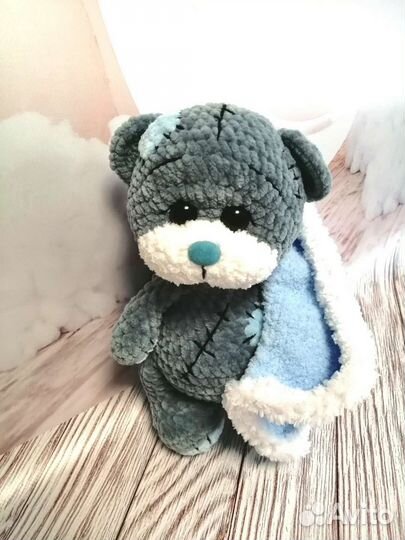 Вязаные игрушки мишка Тедди