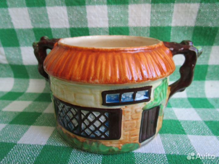 Антикварная фарфоровая сахарница - дом англия 60Е