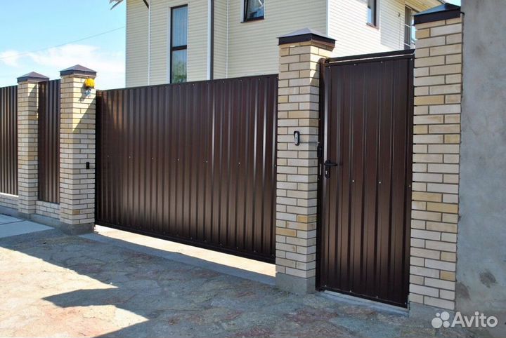 Откатные ворота под ключ