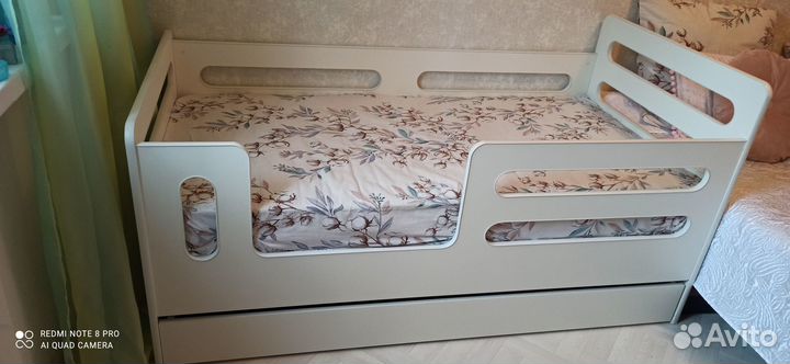 Детская кровать с бортиками 160*80 от 2 лет