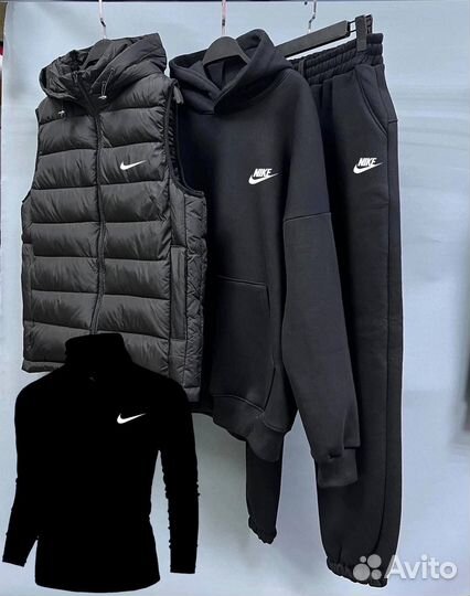 Спортивный костюм мужской+жилетка 4ка на флисе