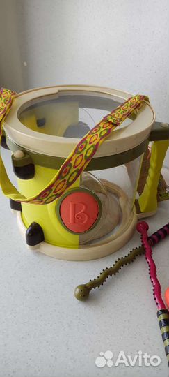 Развивающиймузыкальной барабан, погремушки
