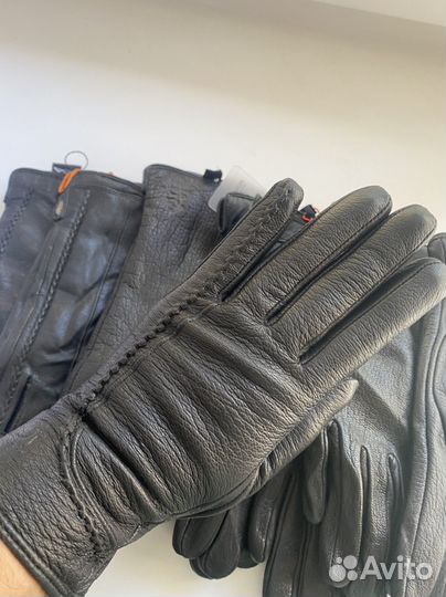 Перчатки женские кожаные